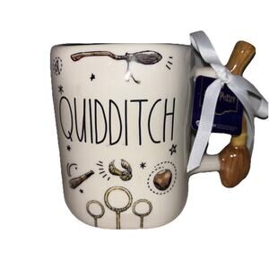 Harry Potter Quidditch Broom Handle Golden Snitch Coffee Mug Rae Dunn NEW